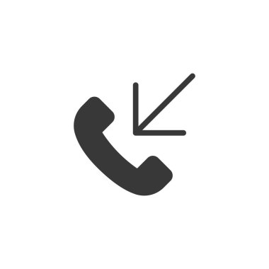 Gelen çağrı simgesi. Telefon sembolü modern, basit, vektör, web sitesi tasarımı için simge, mobil uygulama, ui. Vektör
