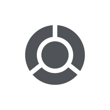 Beyaz arkaplanda turta çizelgesi simgesi izole edildi. Web sitesi tasarımı için modern, basit, vektör, simge, mobil uygulama, ui. Vektör İllüstrasyonu