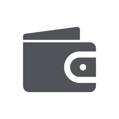 Cüzdan simgesi beyaz arkaplanda izole edildi. Ödeme sembolü modern, basit, vektör, web sitesi tasarımı için simge, mobil uygulama, ui. Vektör İllüstrasyonu
