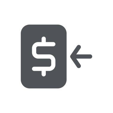 Para aktarım simgesi beyaz arkaplanda izole edildi. Dolar sembolü modern, basit, vektör, web sitesi tasarımı için simge, mobil uygulama, ui. Vektör İllüstrasyonu