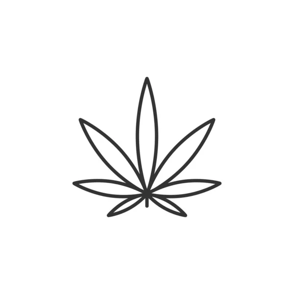 Kenevir yaprağı vektör simgesi beyaz arkaplanda izole edildi. Marihuana logosu modern, basit, vektör, web sitesi tasarımı için simge, mobil uygulama, ui. Vektör İllüstrasyonu