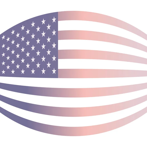 Ikona Wektora Flagi Usa Izolowana Białym Tle Amerykański Symbol Flagi — Wektor stockowy