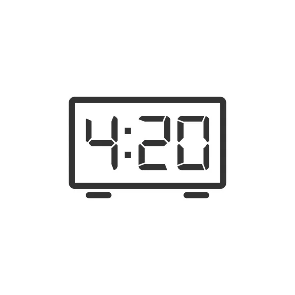 Icono Reloj Digital Aislado Sobre Fondo Blanco Símbolo Alarma Moderno — Vector de stock