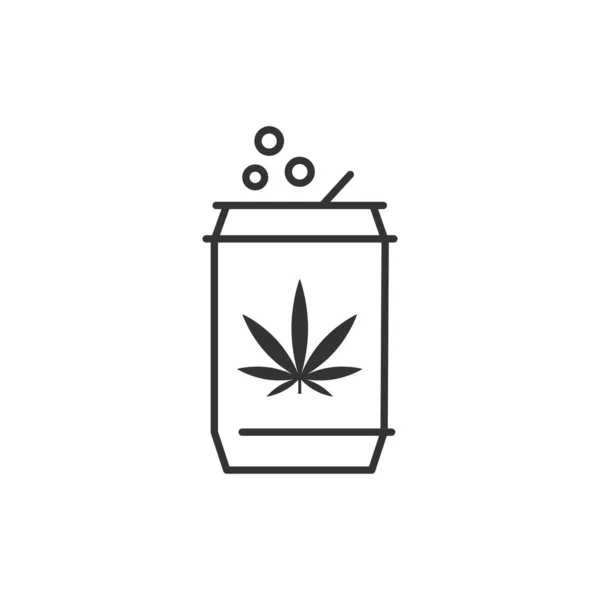 Icona Della Bevanda Cannabis Isolata Sfondo Bianco Bevanda Icona Simbolo — Vettoriale Stock