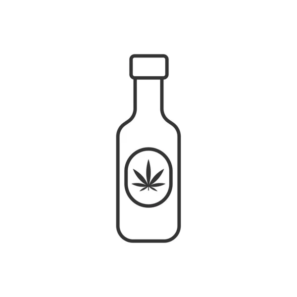 Icono Bebida Cannabis Aislado Sobre Fondo Blanco Bebida Icono Símbolo — Vector de stock