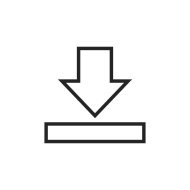 Simge indir. Web sitesi tasarımı için modern, basit, vektör, simge, mobil uygulama, ui. Vektör İllüstrasyonu