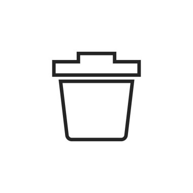 Çöp kutusu simgesi. Web sitesi tasarımı için modern, basit, vektör, simgeyi sil, mobil uygulama, ui. Vektör İllüstrasyonu