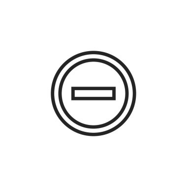 Simgeyi kaldır. Eksi sembol, modern, basit, vektör, web sitesi tasarımı için simge, mobil uygulama, ui. Vektör İllüstrasyonu