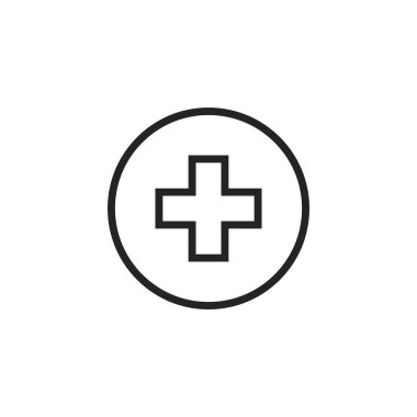 Düğme simgesi ekle. Artı sembol modern, basit, vektör, web sitesi tasarımı için simge, mobil uygulama, ui. Vektör İllüstrasyonu