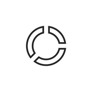 Çörek çizelgesi simgesi beyaz arkaplanda izole edildi. Web sitesi tasarımı için modern, basit, vektör, simge, mobil uygulama, ui. Vektör İllüstrasyonu