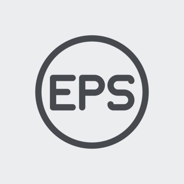 Arka planda EPS simgesi izole edildi. Web sitesi tasarımı için modern, basit, vektör, simge, mobil uygulama, ui. Vektör İllüstrasyonu