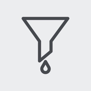 Araba yağı değiştirme simgesi arka planda izole edildi. Filtre sembolü modern, basit, vektör, web sitesi tasarımı için simge, mobil uygulama, ui. Vektör İllüstrasyonu