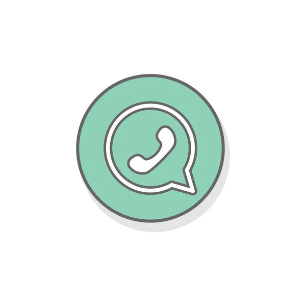 Icona Bolla Verde Discorso Isolato Sfondo Bianco Simbolo Chat Moderno — Vettoriale Stock