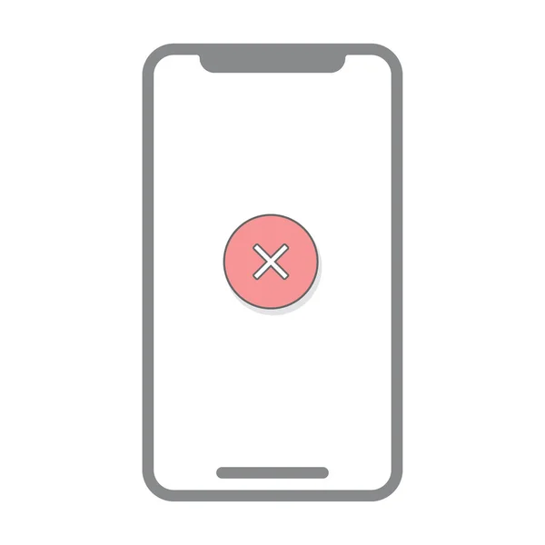 Kleurrijke Verwijderen Knop Vector Pictogram Geïsoleerd Witte Achtergrond Smartphone Symbool — Stockvector