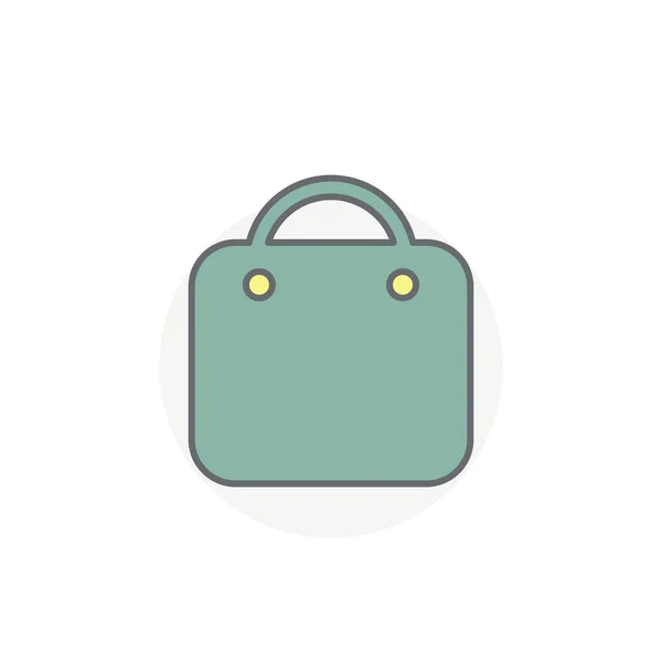 Icono Colorido Bolsa Compras Aislado Sobre Fondo Blanco Símbolo Compra — Vector de stock