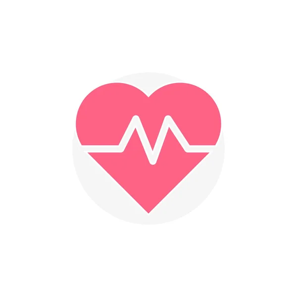 Ícone Batimento Cardíaco Isolado Fundo Branco Símbolo Cardiograma Moderno Simples — Vetor de Stock
