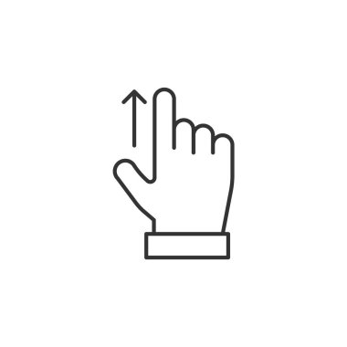 Beyaz arkaplanda el dokunma simgesi izole edildi. Web sitesi tasarımı için modern, basit, vektör simgesi, mobil uygulama, ui. Vektör İllüstrasyonu