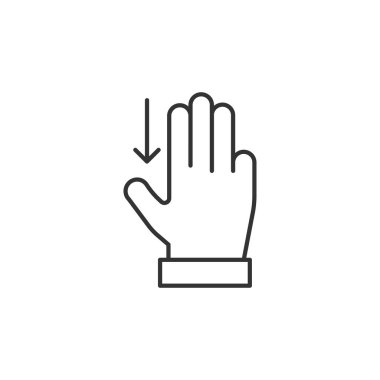 Beyaz arkaplanda el dokunma simgesi izole edildi. Web sitesi tasarımı için modern, basit, vektör simgesi, mobil uygulama, ui. Vektör İllüstrasyonu