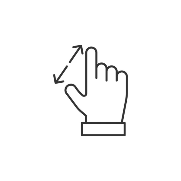 Hand Touch Icon Isolated White Background Gesture Symbol Modern Simple — Stock Vector