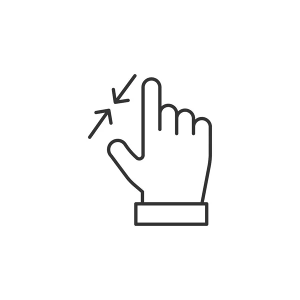 Hand Touch Icon Isolated White Background Gesture Symbol Modern Simple — Stock Vector