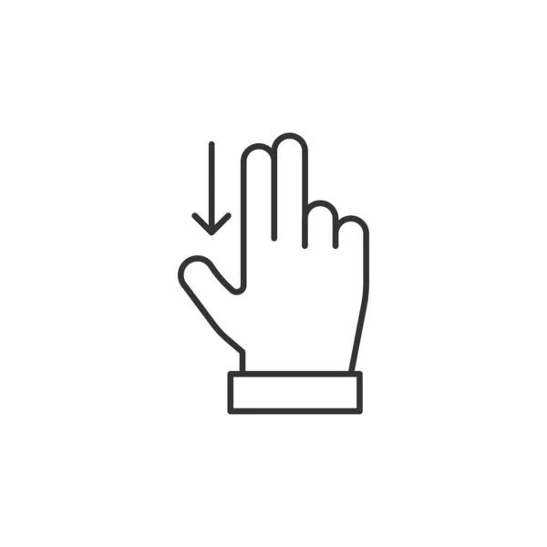 Handtasten Symbol Isoliert Auf Weißem Hintergrund Wischen Symbol Modern Einfach — Stockvektor