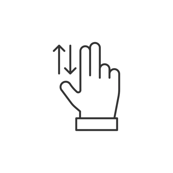 Handtasten Symbol Isoliert Auf Weißem Hintergrund Wischen Symbol Modern Einfach — Stockvektor