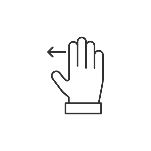 Εικόνα Αφής Χεριών Που Απομονώνεται Λευκό Φόντο Slide Σύμβολο Σύγχρονο — Διανυσματικό Αρχείο