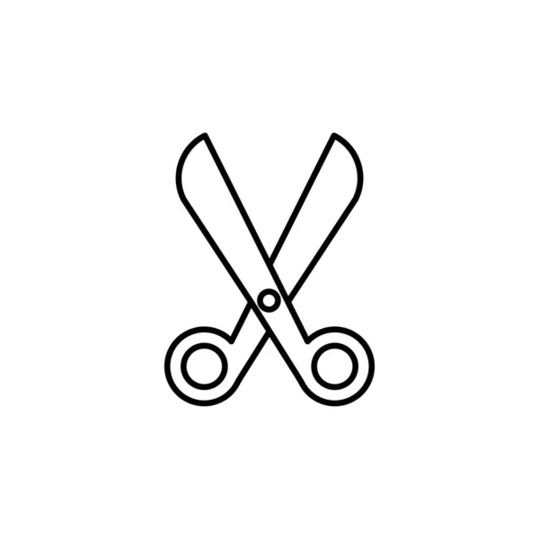 Icône Ciseaux Isolé Sur Fond Blanc Symbole Coupe Moderne Simple — Image vectorielle