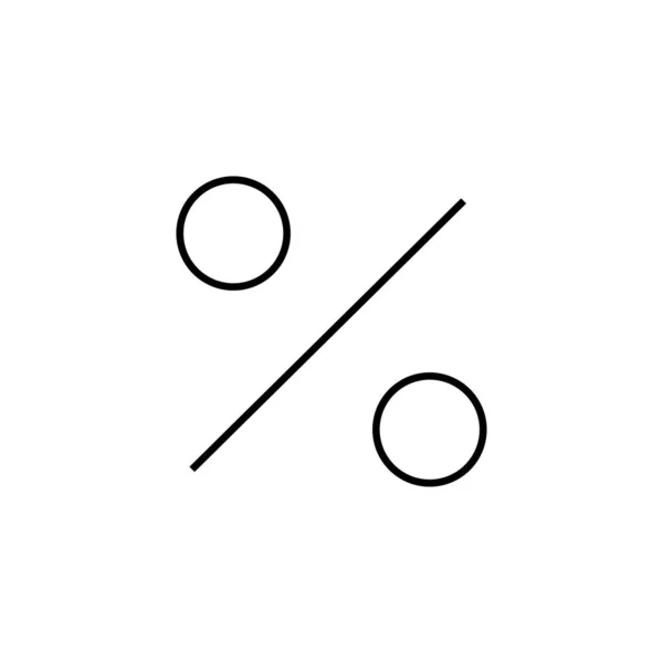 Значок Процента Выделен Белом Фоне Символ Скидки Современный Простой Векторный — стоковый вектор
