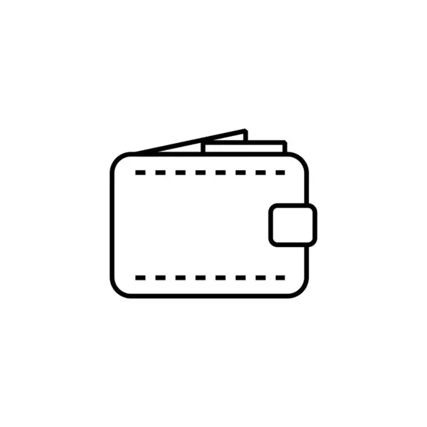 Billfold Ikon Isolerad Vit Bakgrund Plånbok Symbol Modern Enkel Vektor — Stock vektor