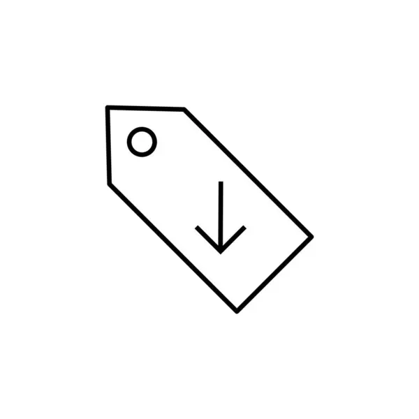 Pris Tag Ikon Isolerad Vit Bakgrund Shopping Symbol Modern Enkel — Stock vektor