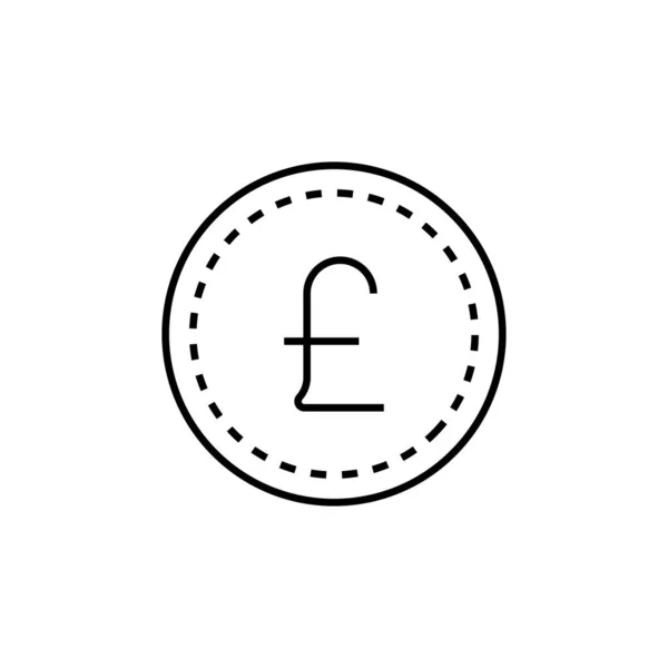 Pound Pictogram Geïsoleerd Witte Achtergrond Valuta Symbool Modern Eenvoudig Vector — Stockvector