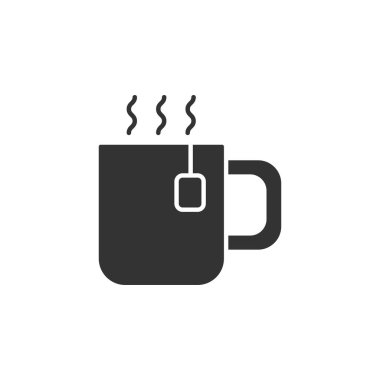 Beyaz arkaplanda izole edilmiş çay fincanı simgesi. Kupa sembolü modern, basit, vektör, web sitesi tasarımı için simge, mobil uygulama, ui. Vektör İllüstrasyonu