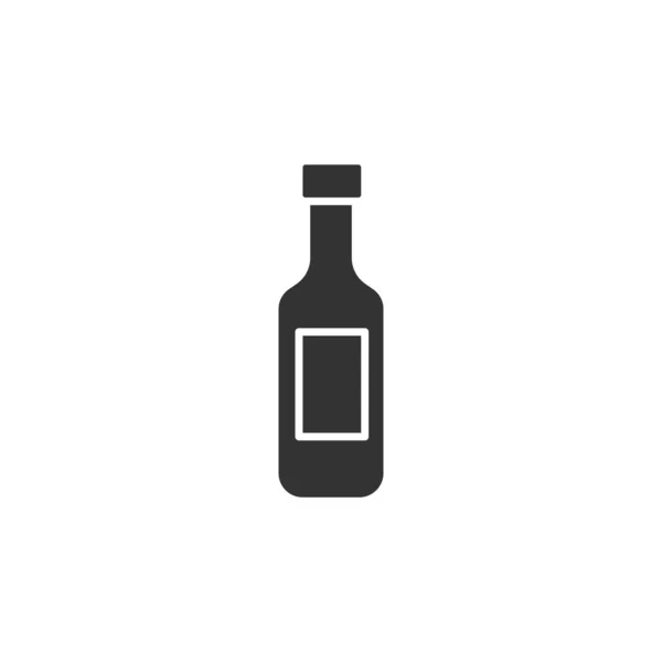 Flessenpictogram Geïsoleerd Witte Achtergrond Drank Symbool Modern Eenvoudig Vector Icoon — Stockvector