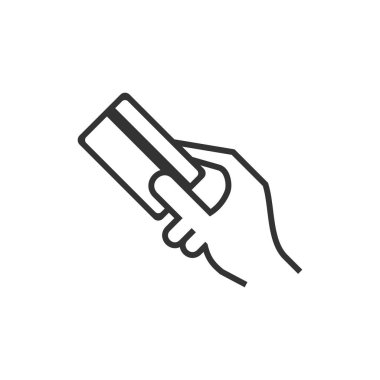 Kredi kartı simgesi beyaz arkaplanda izole edildi. Ödeme sembolü modern, basit, vektör, web sitesi tasarımı için simge, mobil uygulama, ui. Vektör İllüstrasyonu