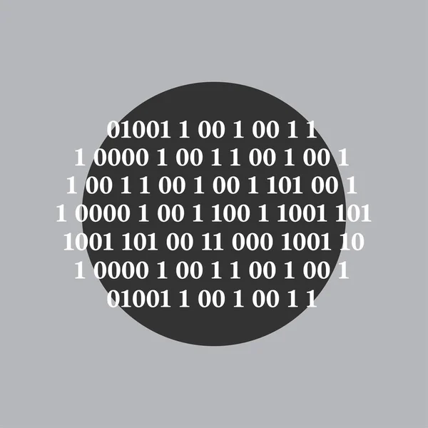 Binary Code Pictogram Geïsoleerd Achtergrond Data Analyse Symbool Modern Eenvoudig — Stockvector