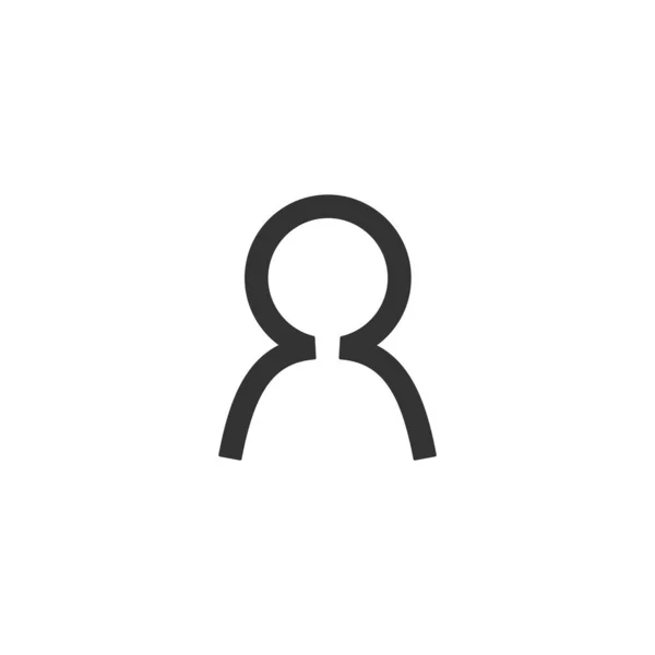 Иконка Пользователя Выделена Белом Фоне Автосимвол Современный Простой Векторный Значок — стоковый вектор