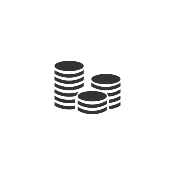 Munten Pictogram Geïsoleerd Witte Achtergrond Cash Symbool Modern Eenvoudig Vector — Stockvector