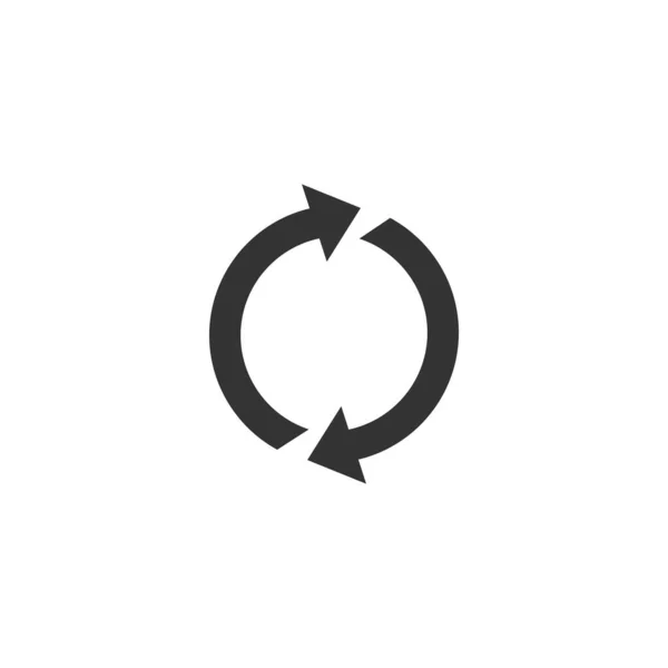 Значок Вращения Выделен Белом Фоне Символ Recycle Современный Простой Векторный — стоковый вектор