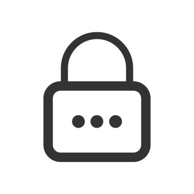 Asma kilit simgesi beyaz arkaplanda izole edildi. Web sitesi tasarımı için modern, basit, vektör, simge kilidi, mobil uygulama, ui. Vektör İllüstrasyonu