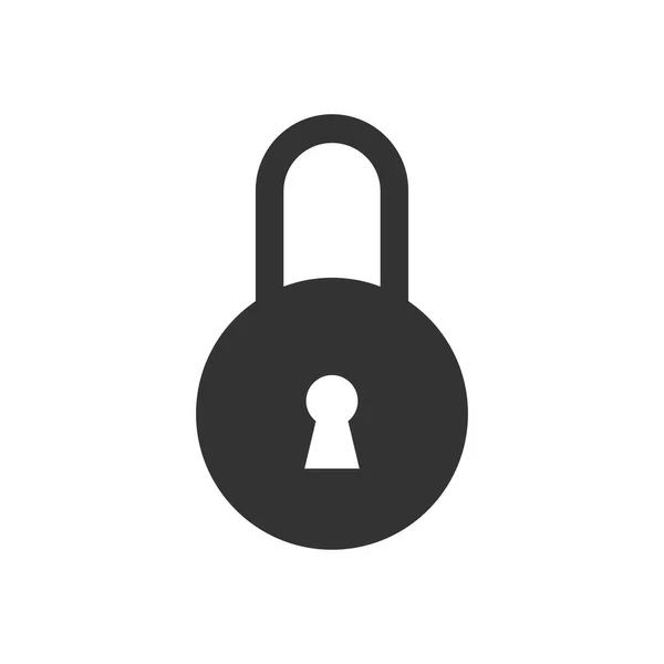 Hangslotpictogram Geïsoleerd Witte Achtergrond Lock Symbool Modern Eenvoudig Vector Icoon — Stockvector