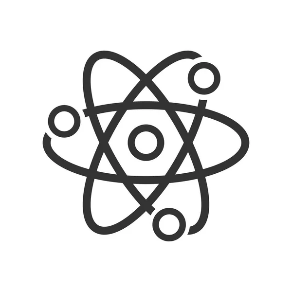 Atom Symbol Isoliert Auf Weißem Hintergrund Wissenschaft Symbol Modern Einfach — Stockvektor