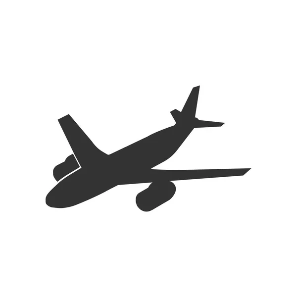 Icône Avion Isolé Sur Fond Blanc Symbole Avion Moderne Simple — Image vectorielle