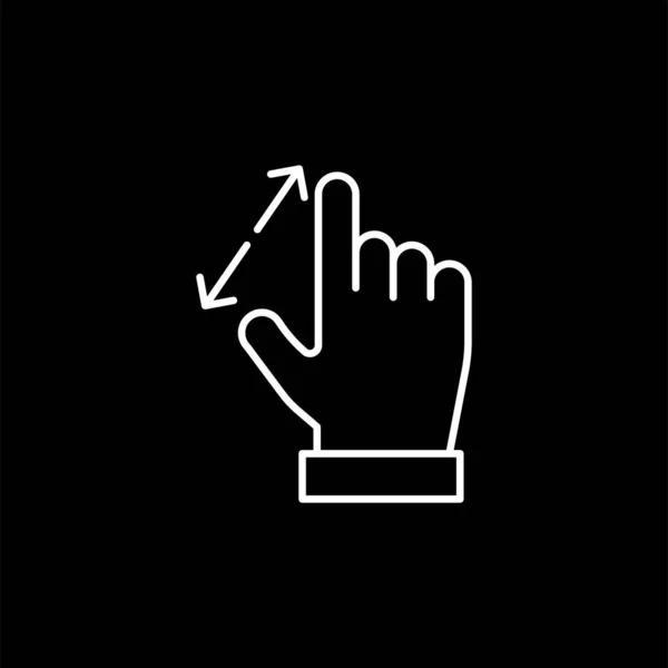 Ikona Dotyku Dłoni Odizolowana Białym Tle Gesture Symbol Nowoczesny Prosty — Wektor stockowy