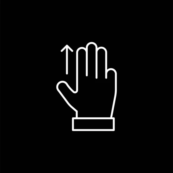 Hand Touch Icon Isolated White Background Gesture Symbol Modern Simple — Stock Vector