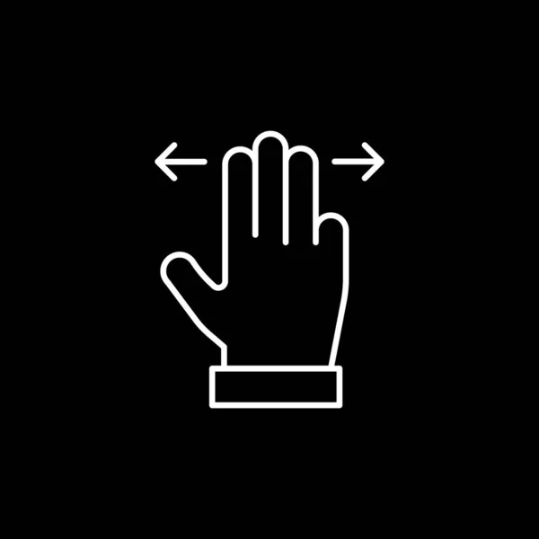 Hand Aanraken Pictogram Geïsoleerd Witte Achtergrond Gesture Symbool Modern Eenvoudig — Stockvector