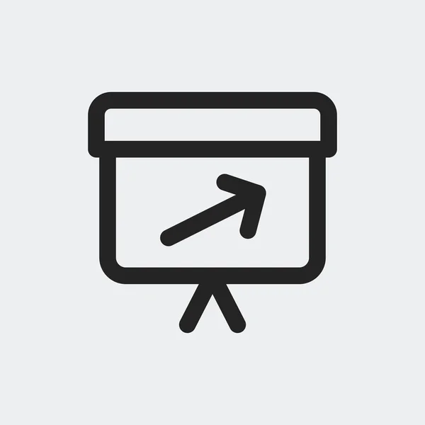 Analytics Board Icon Isolated Background Presentation Symbol Modern Simple Vector —  Vetores de Stock