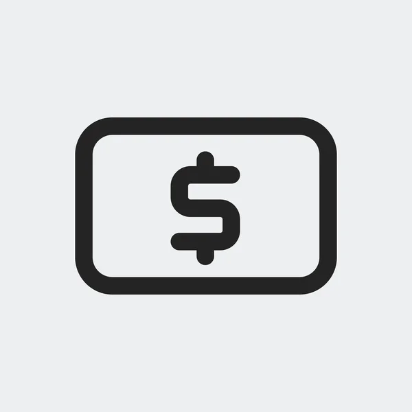 Signo Dólar Aislado Fondo Símbolo Compra Moderno Simple Vector Icono — Vector de stock