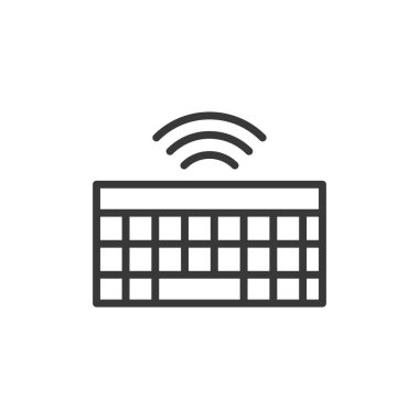 Klavye simgesi. Bilgisayar sembolü modern, basit, vektör, web sitesi tasarımı için simge, mobil uygulama, ui. Vektör İllüstrasyonu