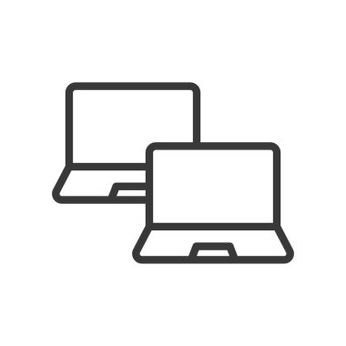 Dizüstü bilgisayar simgesi. Bilgisayar sembolü modern, basit, vektör, web sitesi tasarımı için simge, mobil uygulama, ui. Vektör İllüstrasyonu